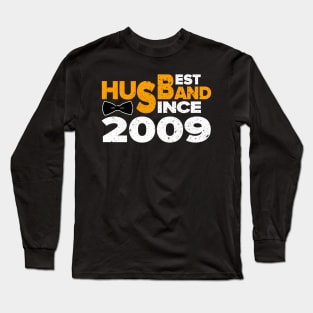 'Best Husband Since 2009' Sweet Wedding Anniversary Gift Long Sleeve T-Shirt